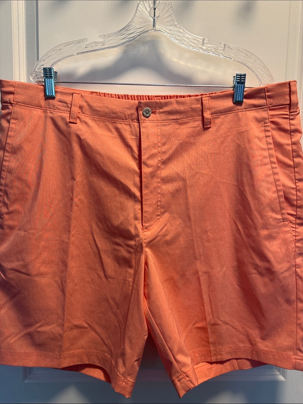 Men's Flat Front Shorts in Coral